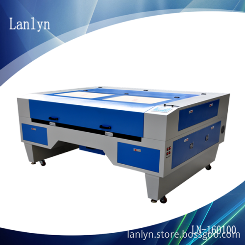 Twin Heads CO2 100W Shoe Design Laser Engraving Machine with Red Dot